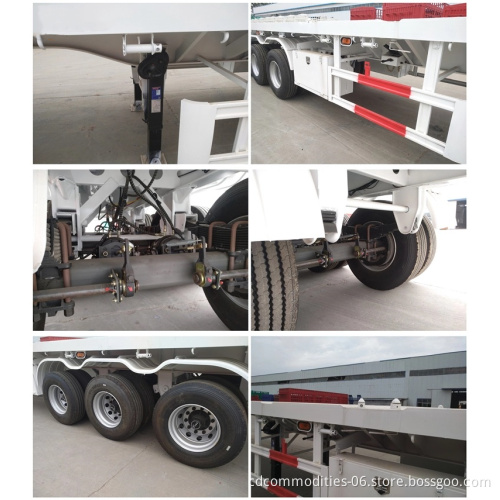 Low price Trailer New 3 Axle 20ft 40ft Container Flatbed Semi Trailer For Sale
